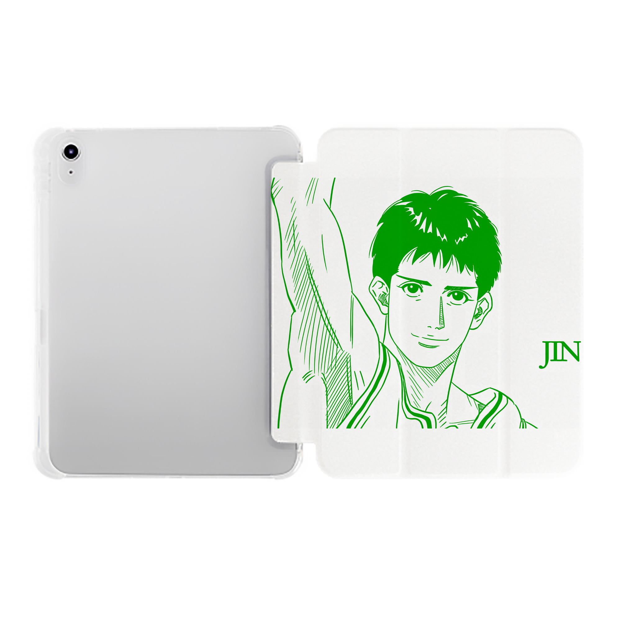 （画像用） SLAM DUNK／スラムダンク IPad ケース ペン収納付き 三つ折りスタンド PUレザー×シリコン 対応機種9.5/10.5/10.9インチ